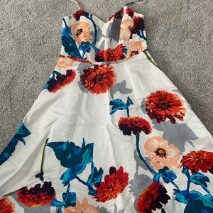 Flowered midi dress